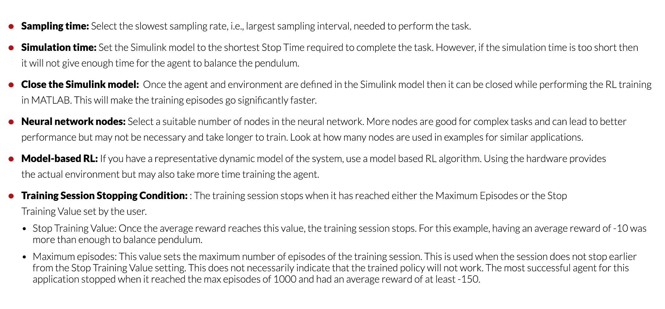    Sampling time: Select the slowest sampling rate, i e , largest sampling interval, needed to perform the task    Si   