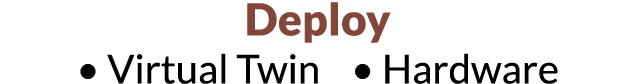 Deploy   Virtual Twin    Hardware 