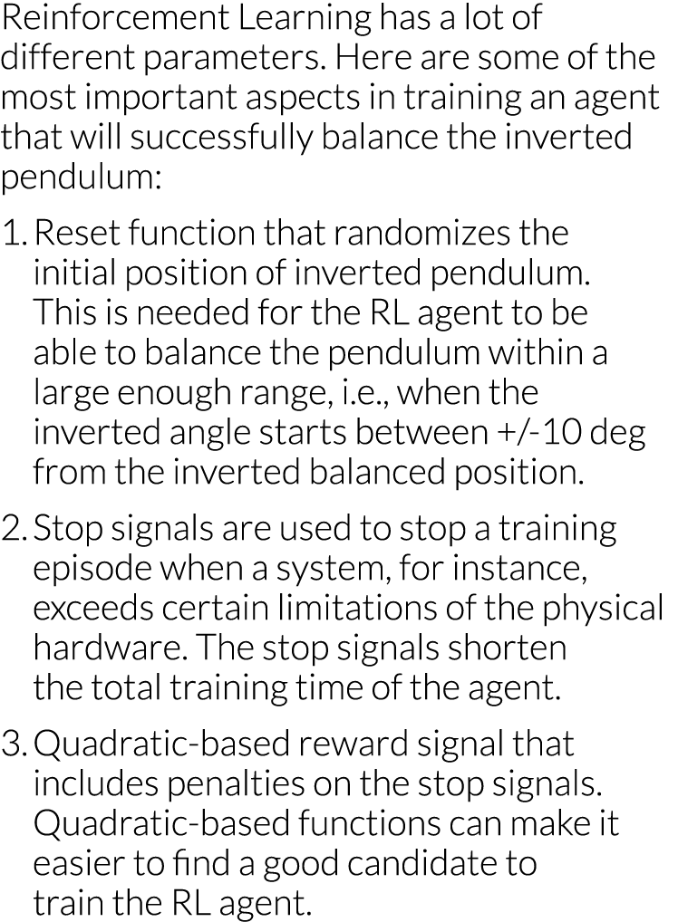 Reinforcement Learning has a lot of different parameters  Here are some of the most important aspects in training an    