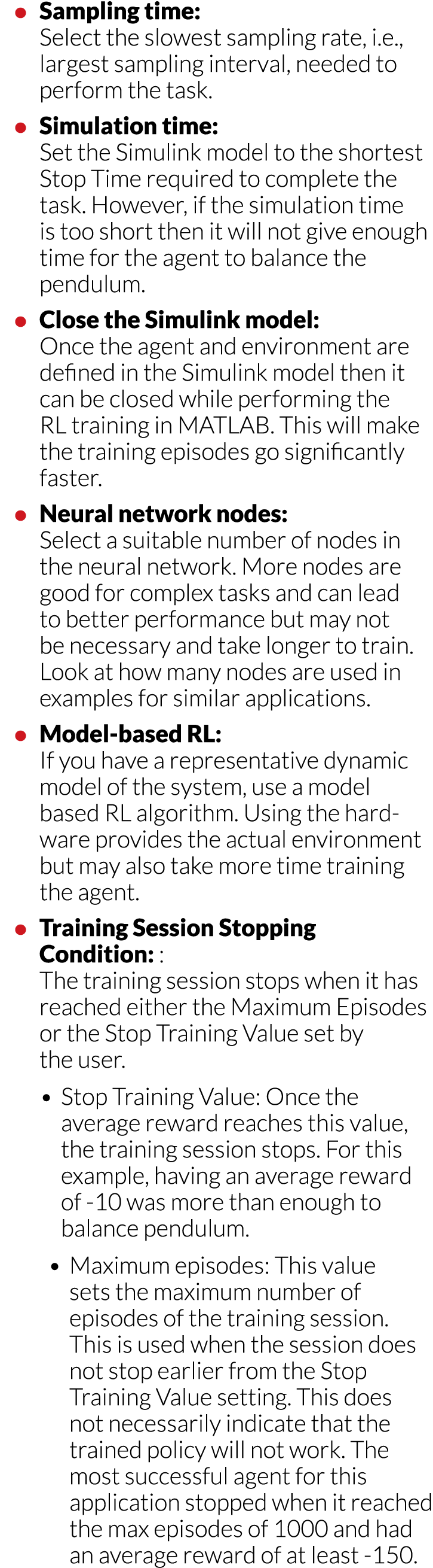   Sampling time: Select the slowest sampling rate, i e , largest sampling interval, needed to perform the task    Sim   